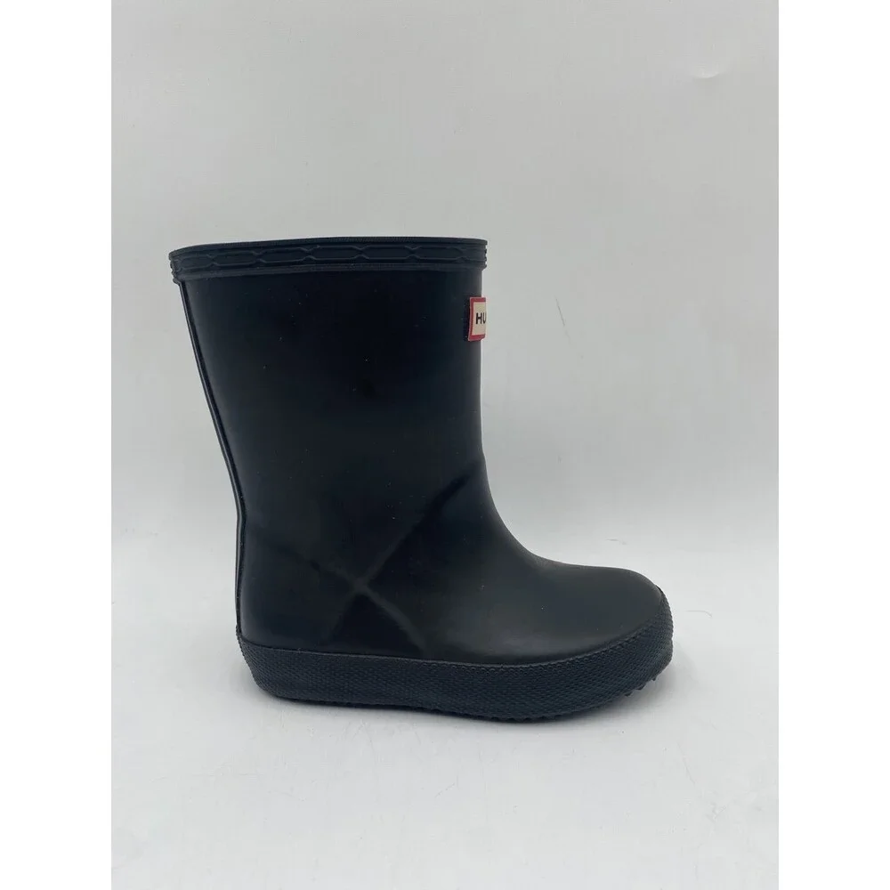 HUNTER FIRST CLASSIC Kids' NEW Rain Boots Black US Size B7/G8 - Picture 4 of 11